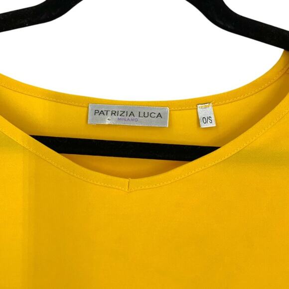 Patrizia Luca Oversize Tunic Top Yellow One Size OS NWOT $128 MSRP - Picture 4 of 8